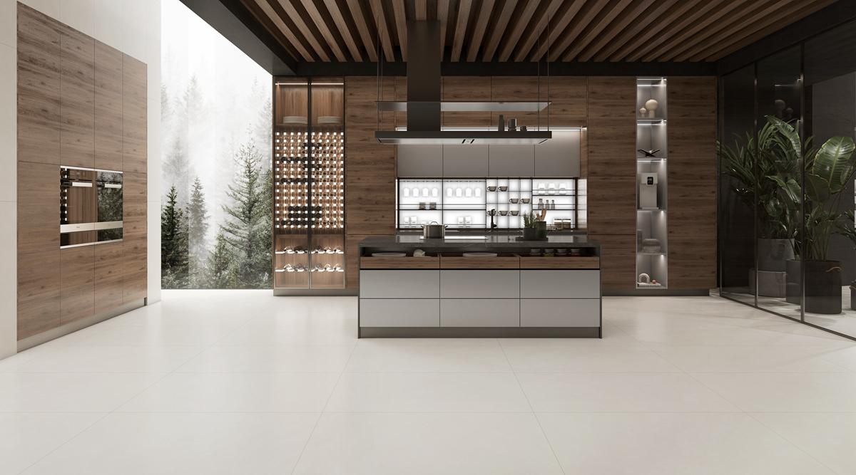 新品純賞 | 無(wú)法抵擋能強(qiáng)瓷磚高級(jí)格調(diào)的廚衛(wèi)空間